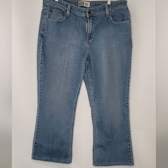 Levi's Signature‎ Mid Rise Boot Cut Blue Jeans - Picture 1 of 10
